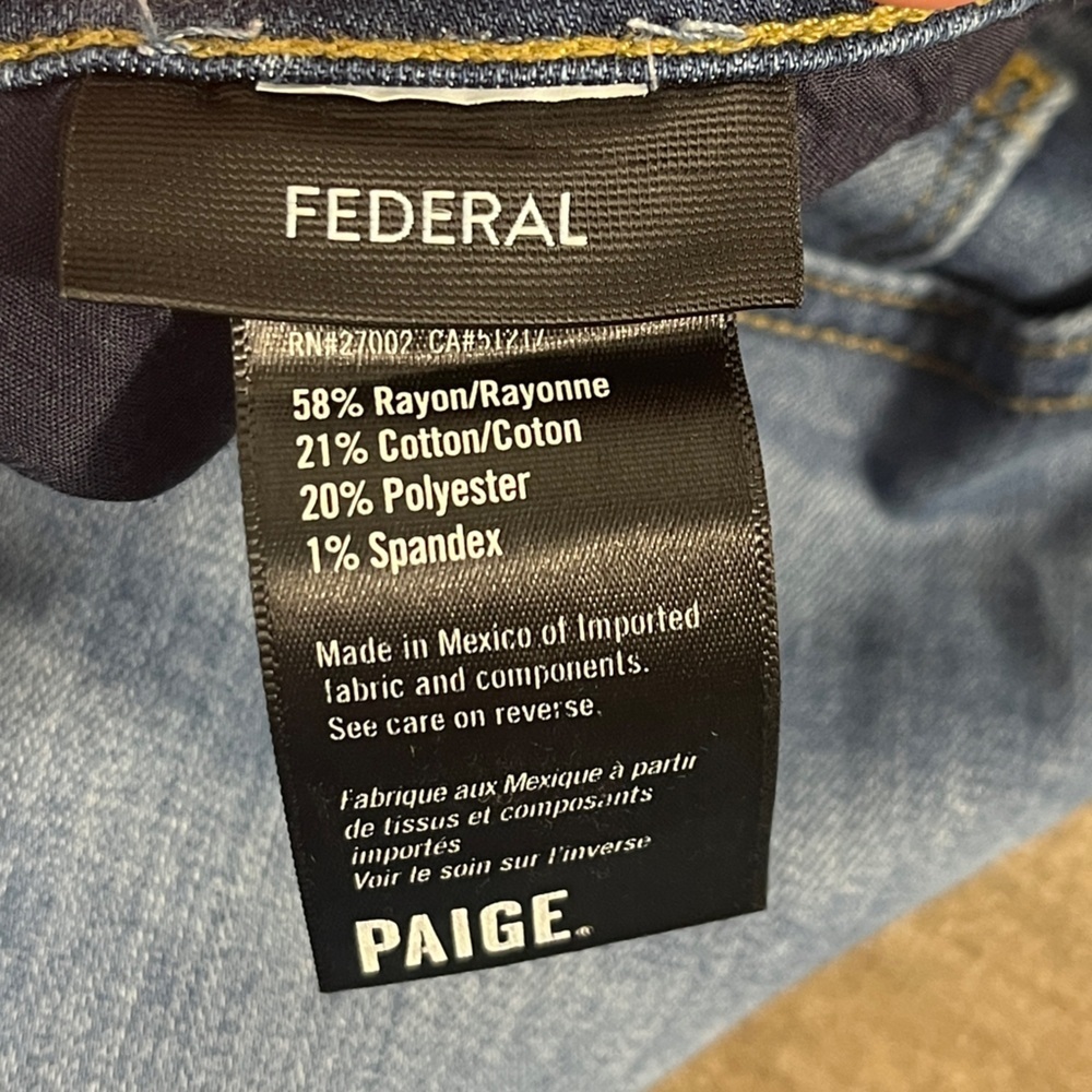 Paige Federal Jeans in Keller Wash - Picture 7 of 8